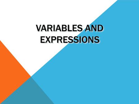 VARIABLES AND EXPRESSIONS. Definitions: Algebra – Is a language of symbols, including variables. Variable - Is a letter or symbol that represents a quantity.