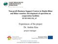 Non-profit Business Support Centres in Hajdú-Bihar and Bihor counties: Development of operation an cooperation facilities HURO/0802/108_AF Experiences.