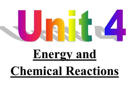 Energy and Chemical Reactions An explosion results from a rapid chemical reaction. * energy is either released or absorbed in all chemical reaction.