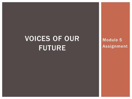 Module 5 Assignment VOICES OF OUR FUTURE. Resource Inventory RESOURCE MAP S.NoAssetsResource Inventory 1Aspirational International Human Right Activist.