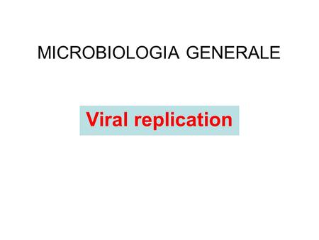 MICROBIOLOGIA GENERALE