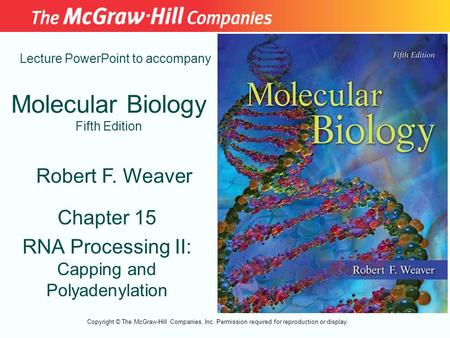 Molecular Biology Fifth Edition