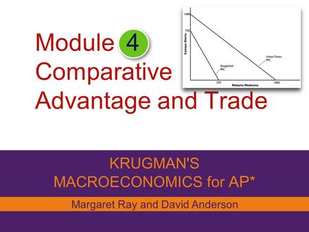 Module Comparative Advantage and Trade KRUGMAN'S MACROECONOMICS for AP* 4 Margaret Ray and David Anderson.