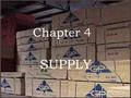 Chapter 4 SUPPLY. How are the roles of producers and consumers different? Brainstorm 2 examples of decisions made by producers and consumers.