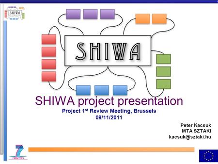 SHIWA project presentation Project 1 st Review Meeting, Brussels 09/11/2011 Peter Kacsuk MTA SZTAKI