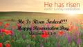 He Is Risen Indeed!!! Happy Resurrection Day Matthew 28:1-9.