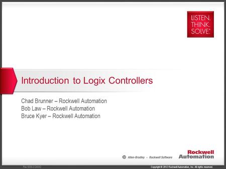 Introduction to Logix Controllers