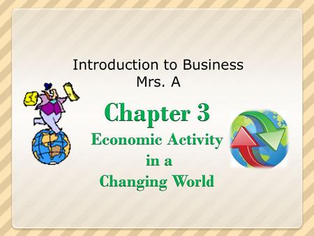 Introduction to Business Mrs. A. Measuring Economic Activity Economic indicators Economic indicators – important data or statistics that measure economic.