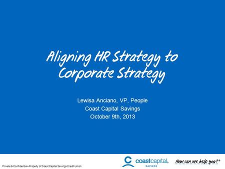 Aligning HR Strategy to Corporate Strategy