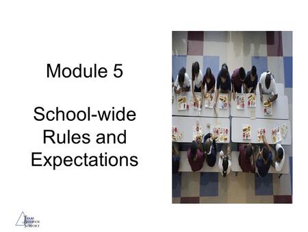 Module 5 School-wide Rules and Expectations. Session Objectives Provide a rationale for setting and teaching clear rules and behavior expectations for.