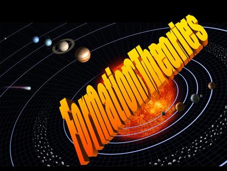 Formation Theories The Solar System III.