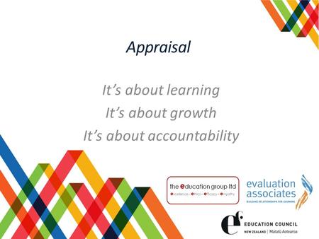 Appraisal It’s about learning It’s about growth It’s about accountability.