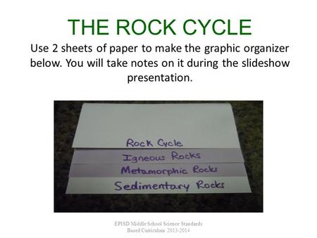 EPISD Middle School Science Standards Based Curriculum