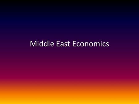 Middle East Economics. Israel’s Economic System mixed economy that is technologically advanced Controlled by Israeli government and private Israeli companies.