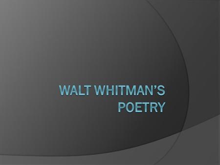 Your Assignment Requires  Identification of cataloging, repetition, and parallelism  Your list poem  DIDLS analysis.