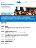 CoCP Building Change Capability The McKell Building Level 4, Conference Room, 2-24 Rawson Place, Sydney, 2000 Friday 22 November 2013 Registration 7:30am.