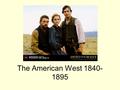 The American West 1840- 1895. Why were the Great Plains originally seen as the ‘Great American Desert’? I do not hesitate in giving the opinion that.