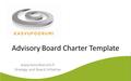 Advisory Board Charter Template