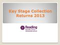 Key Stage Collection Returns 2013. Important Dates Deadlines for return to the LA EYFSP Friday 21st June (Moderation: 27 th June, DfE: 31/7/2013) KS1.