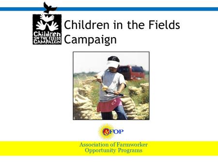 Children in the Fields Campaign Association of Farmworker Opportunity Programs.