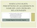 LAUREN MARIE VERLAQUE GEORGINA HAMMOCK DEBORAH RICHARDSON KENNETH BROCK LAMM ELIZABETH TAYLOR CINDY BORGES-SUAREZ WHEN LOVE HURTS: PERCEPTIONS OF AGGRESSION.