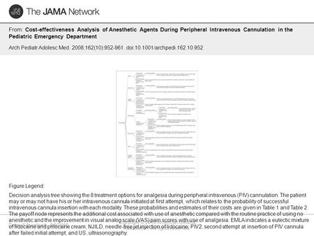 Date of download: 6/9/2016 Copyright © 2016 American Medical Association. All rights reserved. From: Cost-effectiveness Analysis of Anesthetic Agents During.