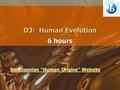 D3: Human Evolution 6 hours Smithsonian Human Origins Website.