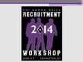 OVERVIEW I.Friday 1.Introducing Dynamic Recruitment 2.Dinner at IHQ 3.Expanding Your Network II.Saturday 1.Managing Your Network 2.Conversation Skills.