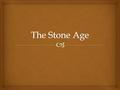   TSWBAT explain the meaning of the Paleolithic, Mesolithic and Neolithic Ages, and tell what developments occurred in each. Learning Goal for today.