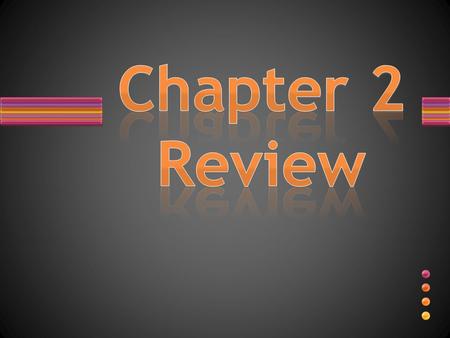 Chapter 2 Review.