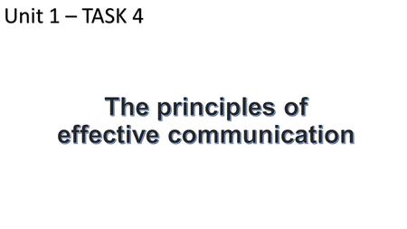 Unit 1 – TASK 4. Cultural Barriers to Effective Communication Effective Communication is very important in sustaining a personal and a business relationship.