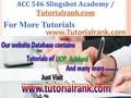 ACC 546 Slingshot Academy / Tutorialrank.com Tutorialrank.com For More Tutorials www.Tutorialrank.com.