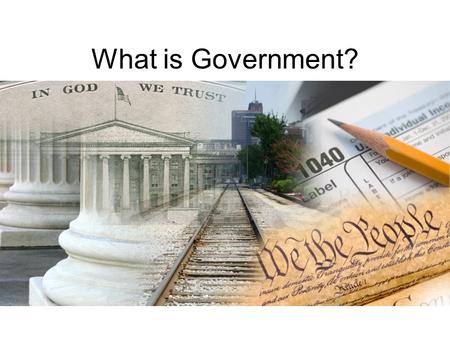 What is Government?. Defining Government Government is the system by which people and society makes and enforces policies and laws. Gov. ’ t can and does.