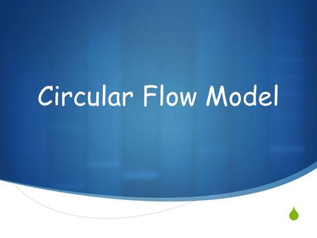  Circular Flow Model. MEANS OF PRODUCTION: used to produce goods & services  FACTORIES  FARMS  SHOPS  MINES  MACHINERY  OFFICE BUILDINGS.