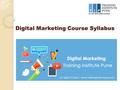 Digital Marketing Course Syllabus