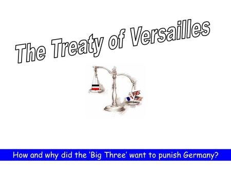 The Treaty of Versailles