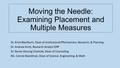 Moving the Needle: Examining Placement and Multiple Measures Dr. Kristi Blackburn, Dean of Institutional Effectiveness, Research, & Planning Dr. Andrew.