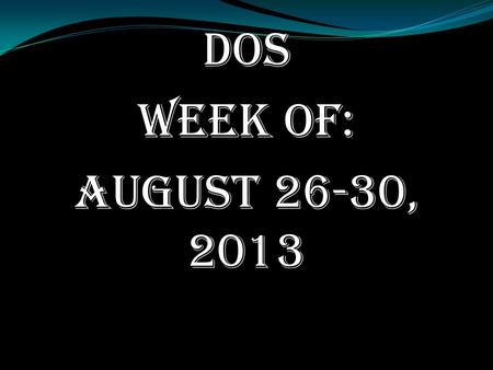 DOS Week of: August 26-30, 2013 DOS Mon 1. Which tool would be MOST helpful in measuring the weight of an object? a.b. c.