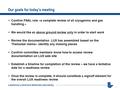 1 Our goals for today’s meeting  Confirm FNAL role –a complete review of all cryogenics and gas handling –  We would like an above ground review only.