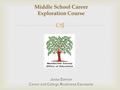  Middle School Career Exploration Course.  SB 70 Middle Grades CTE and Career Pathways Grant 2011-2012 (One-time Funding) The six participating middle.