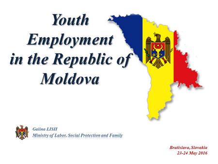 The legal framework Law nr. 102-XV from 13.03.2003 on employment and social protection of the jobseekers Law nr. 279-XIV from 11.02.1999 on youth. National.