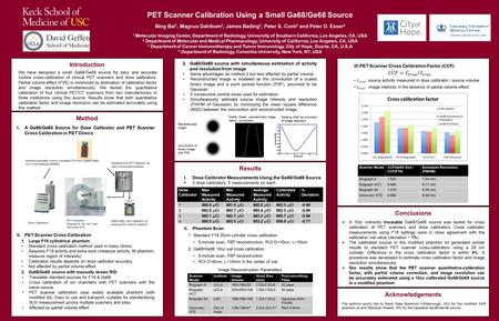 PET Scanner Calibration Using a Small Ga68/Ge68 Source