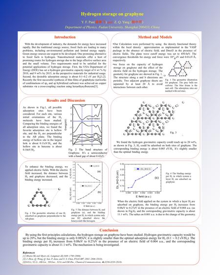 Conclusion By using the first principles calculations, the hydrogen storage on graphyne have been studied. Hydrogen gravimetric capacity would be up to.