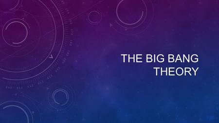 THE BIG BANG THEORY. HOW IT ALL BEGAN Scientists hypothesize that approximately 13.7 billion years ago, a rapid expansion created the universe, producing.