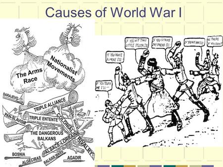 Causes of World War I. Good question! Here’s an easy way to remember! M is for Militarism A is for Alliances A is for Assassination I is for Imperialism.