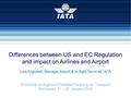 21 - 22 January 2010Rights of Disabled People in Air Transport 1 Differences between US and EC Regulation and impact on Airlines and Airport Lisa Angiolelli,