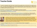 Teacher Guide This lesson is designed to teach kids to ask a critical thinking question that you can’t just put into a search box to solve. To do that,