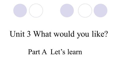 Unit 3 What would you like? Part A Let’s learn bread chicken hot dog milk juice coke ice-cream French fries Let's review coffeehamburger.