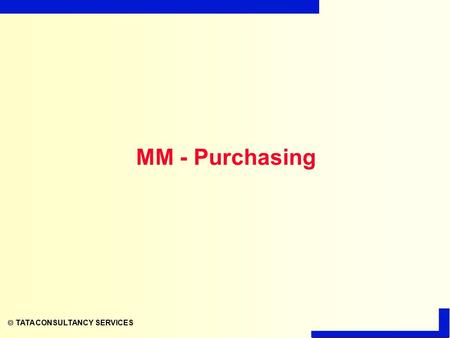 MM - Purchasing.