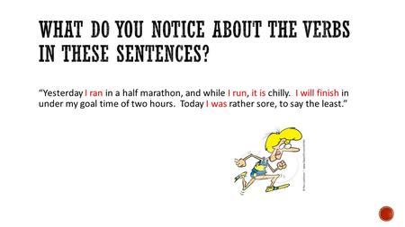 “Yesterday I ran in a half marathon, and while I run, it is chilly. I will finish in under my goal time of two hours. Today I was rather sore, to say the.